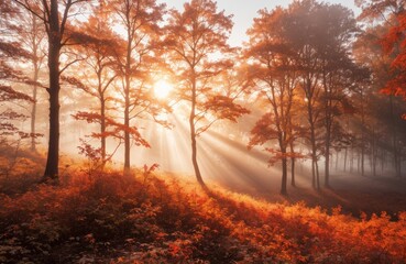 Fototapeta premium Autumn Sunrise Magic
