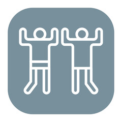 Playmates icon vector image. Can be used for Social Relationship.