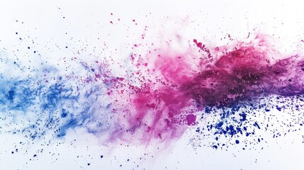 Fototapeta premium Powdery abstract splatter on a white backdrop
