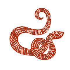 Obraz premium Happy Chinese new year 2025 Zodiac sign. year of the Snake. simple paper cut art and craft style in different angle. lunar new year. traditional asia oriental decoration. pattern ornament