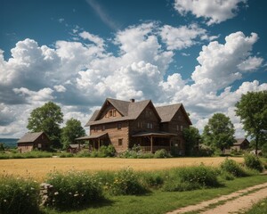 Obraz premium Summer Meadow Cottage