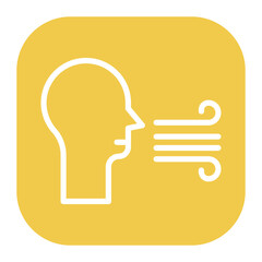 Smoke Inhalation icon vector image. Can be used for Smoking.