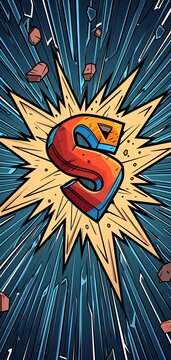 The 'S' shield, a symbol of hope and justice, shines brightly in the center of this dynamic composition.