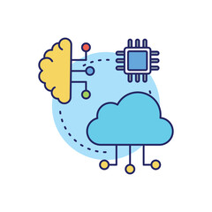 AI-powered Simulation vector icon