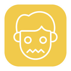 Obraz premium Nervous icon vector image. Can be used for Human Emotions.