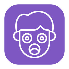 Shocked icon vector image. Can be used for Human Emotions.