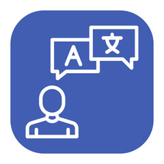 Multilingual icon vector image. Can be used for Data Science.