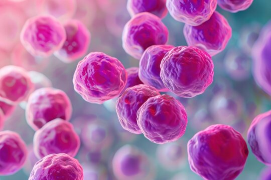 Streptococcus pneumoniae bacteria, also known as pneumococcus, Gram-positive bacteria