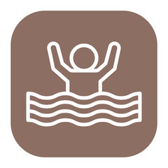 Drowning icon vector image. Can be used for Burnout.