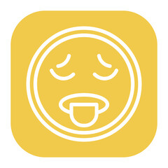 Exhausted icon vector image. Can be used for Burnout.