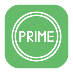 Prime icon vector image. Can be used for 3d Printing.
