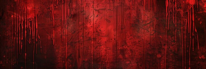 Grunge Red. Haunted and Skittish Red Concrete Wall Texture for Horror Poster Design