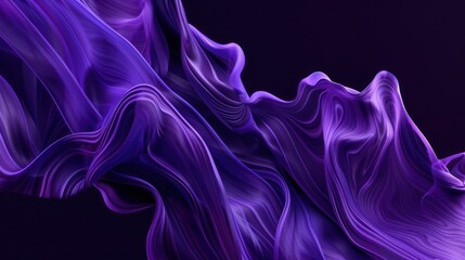 A dynamic fluid background showcasing organic lines in deep amethyst purple, evoking the tranquil movement of ink in water with a timeless sophistication.