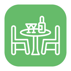Cruise Dining Table icon vector image. Can be used for Cruiser.