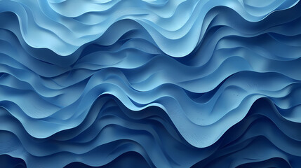 Abstract waves of blue layers creating a dynamic and fluid visual effect
