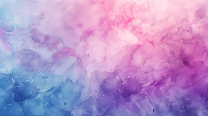 Fototapeta premium Abstract watercolor artwork featuring vibrant pink and blue hues blending seamlessly.