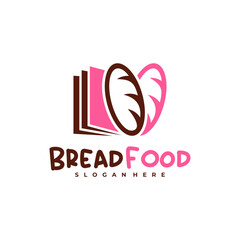 Bread Book logo vector template, Creative Bread logo design concepts