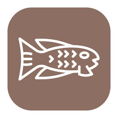 Kingdom Fish icon vector image. Can be used for Empire.