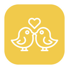 Love Birds icon vector image. Can be used for Anniversary.