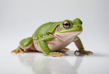 Frog, isolated on a white background in commercial photography