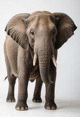 Fototapeta premium Elephant, isolated on a white background in commercial photography