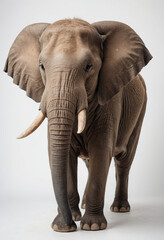 Obraz premium Elephant, isolated on a white background in commercial photography