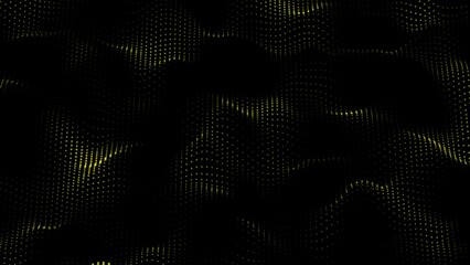 Digital dot wave animation. Slow mosaic chaotic moving seamless animation. Abstract Particles dots wavy background.