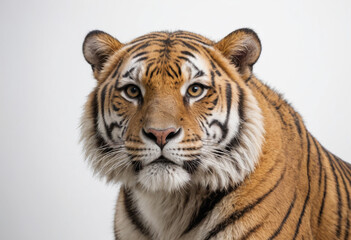 Obraz premium Tiger, isolated on a white background in commercial photography