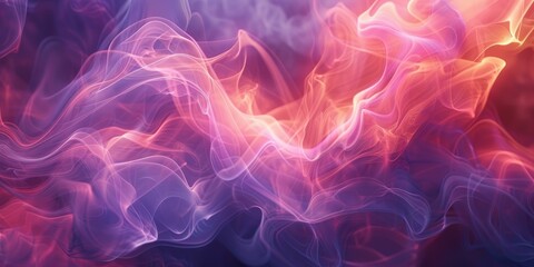 Fototapeta premium Abstract swirls of pink and orange smoke