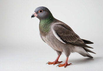 Pigeon, isolated on a white background in commercial photography