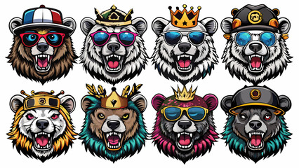 Bear head mascot , bear mascot , 