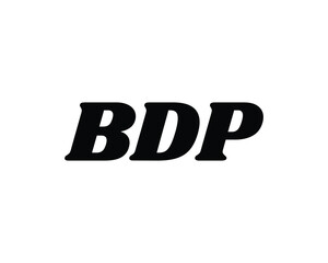 BDP logo design vector template. BDP logo design.