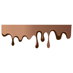 Chocolate Drip with Gradient Color. Isolated on White Background. Vector Illustration Design.