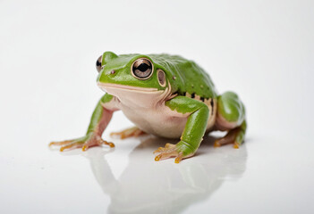 Frog, isolated on a white background in commercial photography