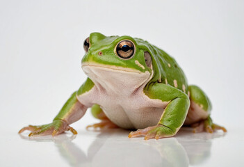 Obraz premium Frog, isolated on a white background in commercial photography