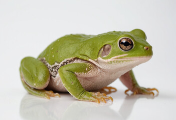 Naklejka premium Frog, isolated on a white background in commercial photography