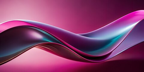 Obraz premium Abstract Modern Background, Smooth Flowing Gradient in Magenta, Purple, and Blue with Glowing Light Effect, Perfect for Digital Design and Illustration