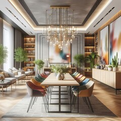 Dining interior of a house