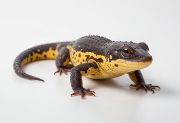 Obraz premium Salamander, isolated on a white background in commercial photography