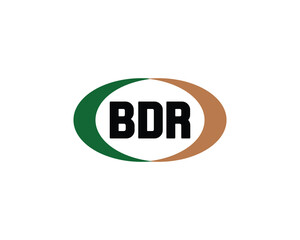 BDR logo design vector template. BDR logo design.