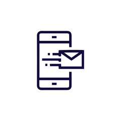 Email message received on mobile phone
