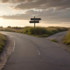 A sign post for this way or that way, a metaphor for making a life decision.
