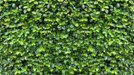 Obraz premium A close-up shot of a dense green foliage wall