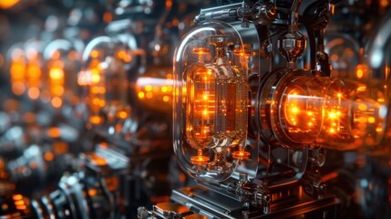 Fototapeta premium Quantum Computing: Employs quantum bits (qubits) for rapid, complex computations unattainable by classical methods. Promises breakthroughs in cryptography, material science, and system simulations. 