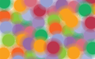 abstract colorful background with blur effect circles, blur colorful bright bubbles vector illustration