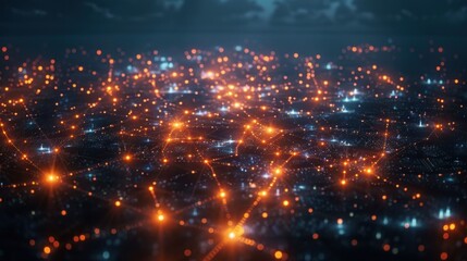 Obraz premium Internet of Things (IoT): Connects devices in a network, enabling seamless data communication. Revolutionizes healthcare, agriculture, and home automation with smarter, data-driven decisions. 