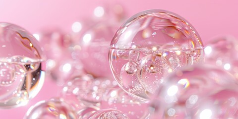 Fototapeta premium Abstract Bubbles in Pink