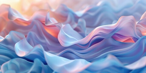 Obraz premium Abstract Blue and Pink Waves