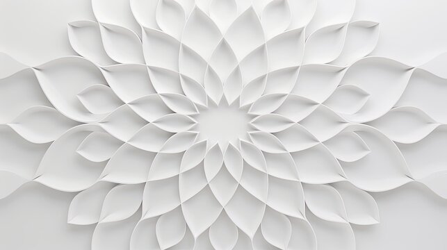 A white wall with a repeating geometric pattern