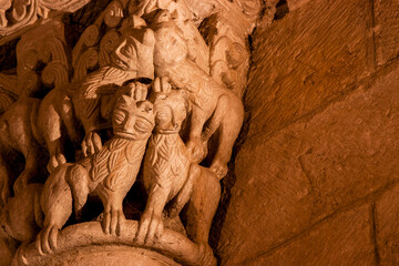 Collegiate church of San Pedro, 12th century. Cervatos. Cantabria. Spain.